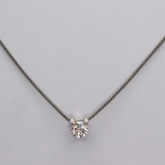 PT950 0.2ct 二点留めネックレス