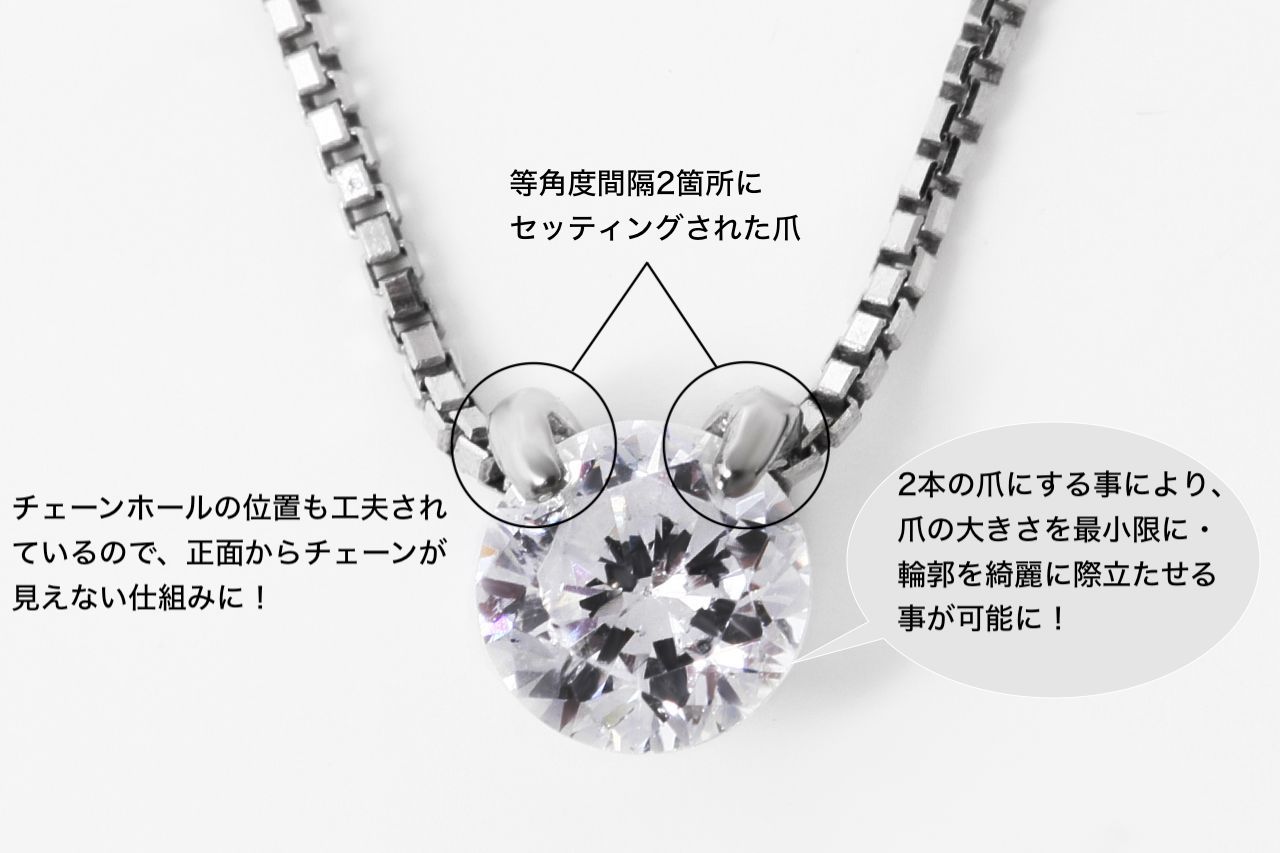 説明文のあるダイヤモンドペンダント